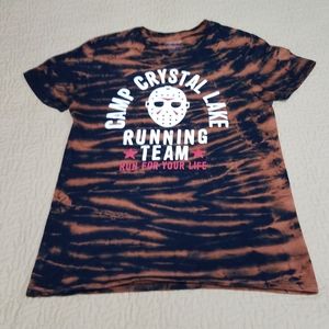 Bleach Dyed Camp Crystal Lake Tee Size S